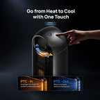 DREO 42" Space Heater Large Room, 25dB Heater and Fan Combo with Remote