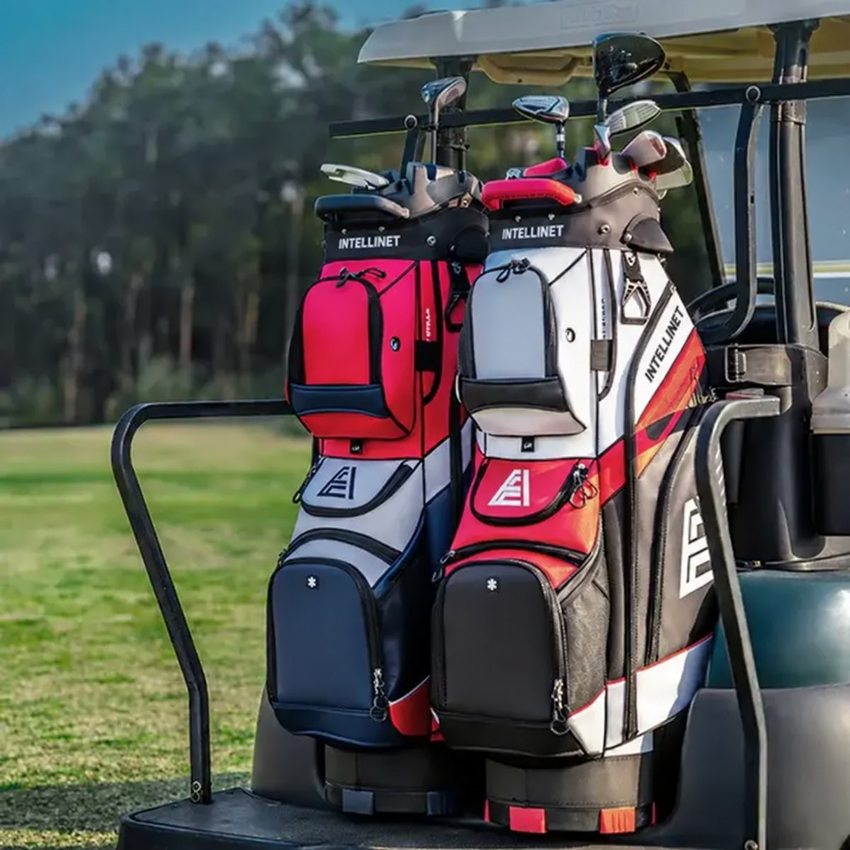 INTELLINET Golf Cart Bag for Men, 14-Way Divider Top with Insulated Cooler Pocket