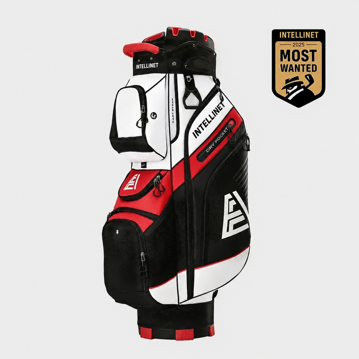 INTELLINET Golf Cart Bag for Men, 14-Way Divider Top with Insulated Cooler Pocket