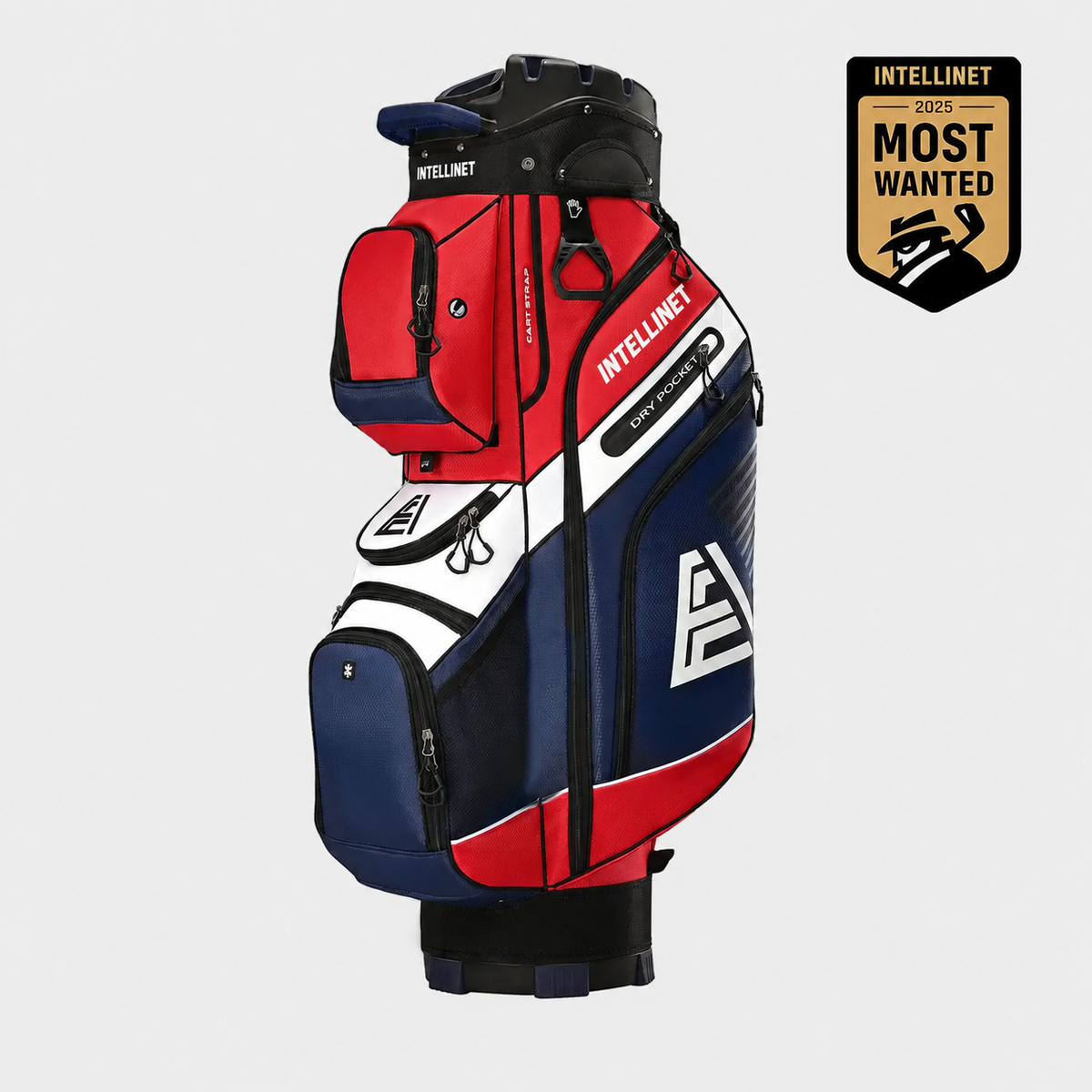 INTELLINET Golf Cart Bag for Men, 14-Way Divider Top with Insulated Cooler Pocket