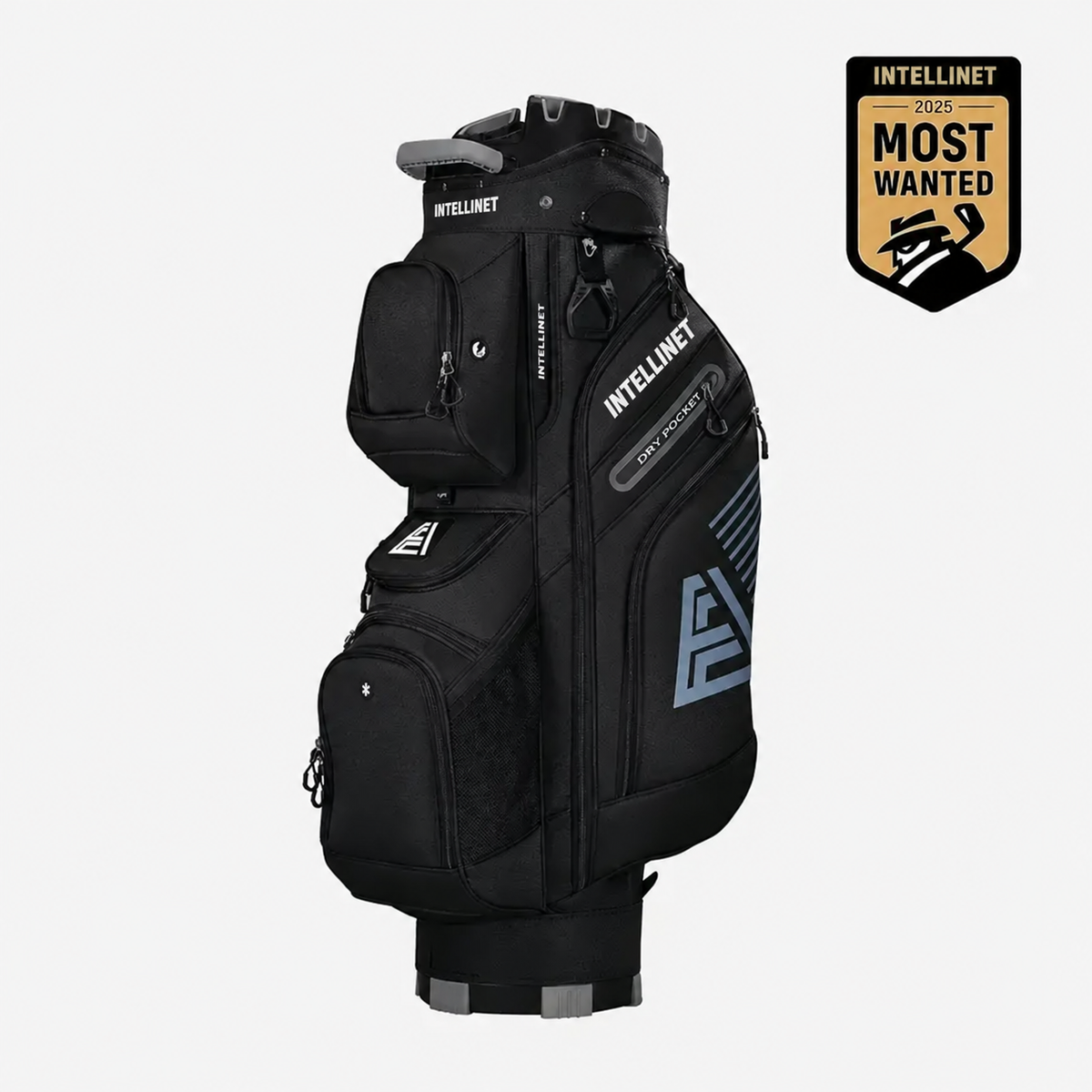 INTELLINET Golf Cart Bag for Men, 14-Way Divider Top with Insulated Cooler Pocket