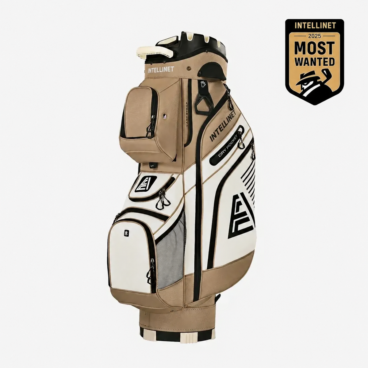 INTELLINET Golf Cart Bag for Men, 14-Way Divider Top with Insulated Cooler Pocket