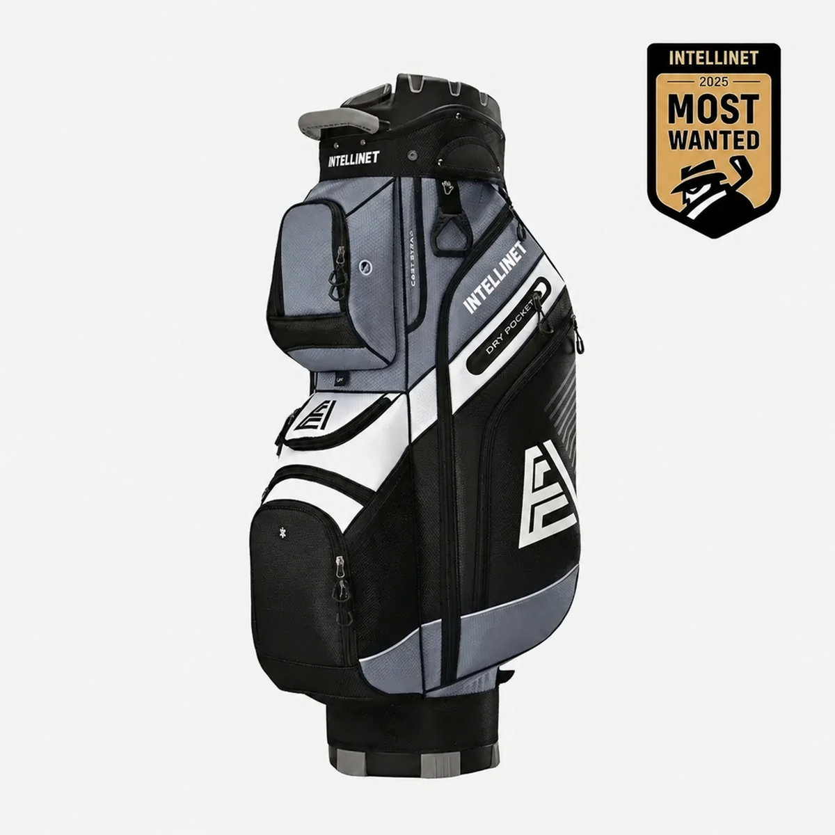 INTELLINET Golf Cart Bag for Men, 14-Way Divider Top with Insulated Cooler Pocket