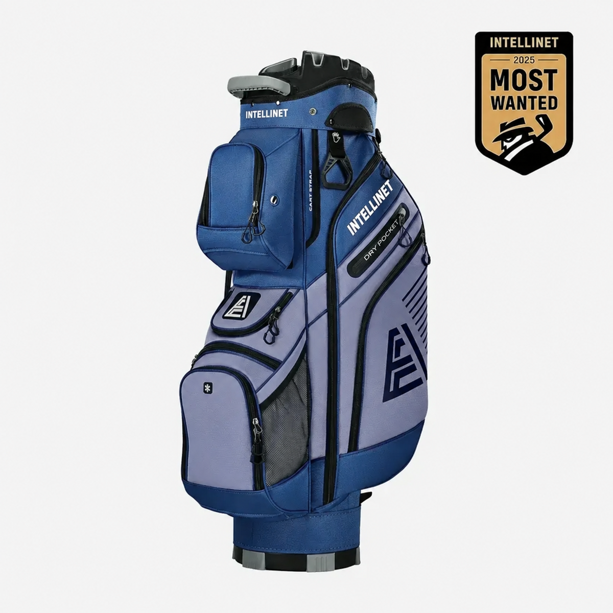 INTELLINET Golf Cart Bag for Men, 14-Way Divider Top with Insulated Cooler Pocket