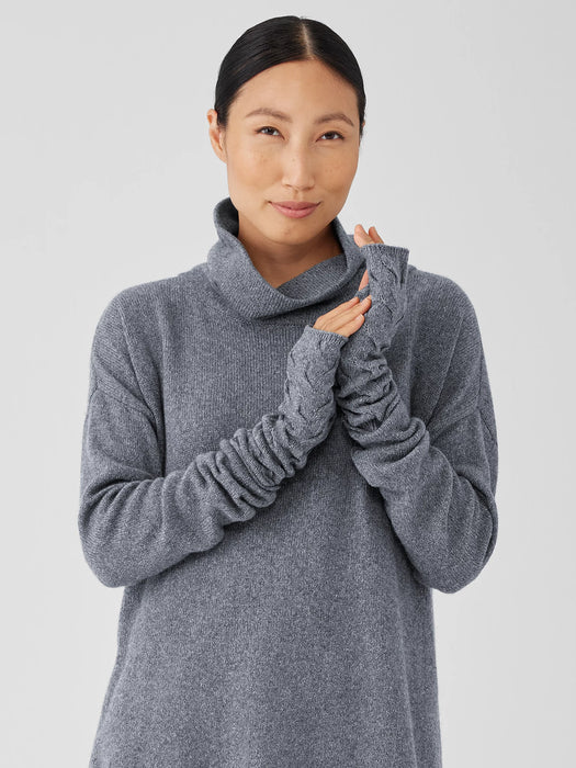 Cotton and Recycled Cashmere Glovelettes - ASH