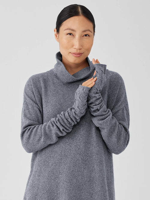 Cotton and Recycled Cashmere Glovelettes - ASH